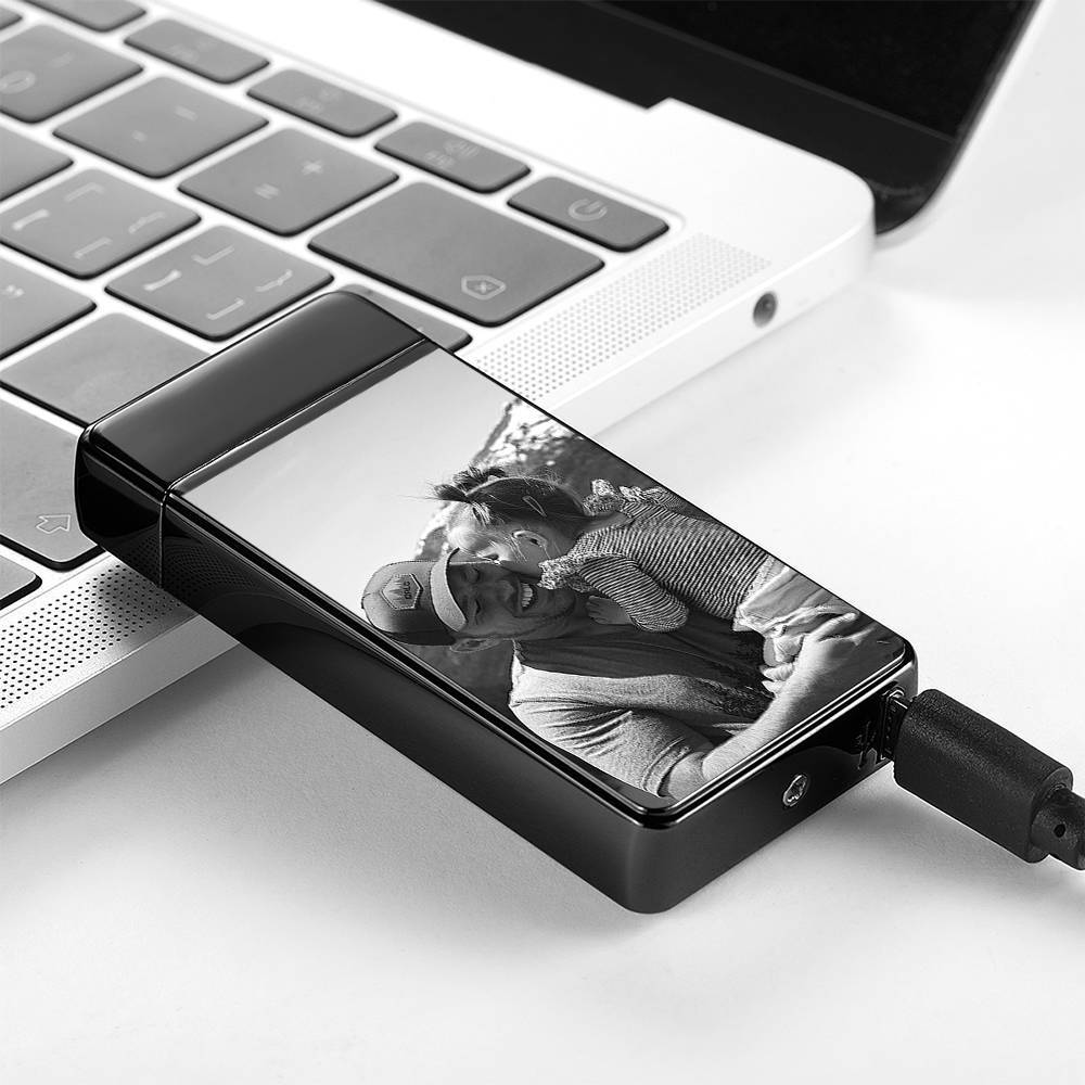 Photo Lighter Custom Photo Engraved Lighter Black Perfect Family