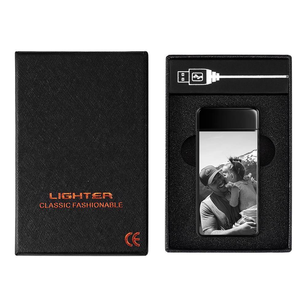 Photo Lighter Custom Photo Engraved Lighter Black Perfect Family