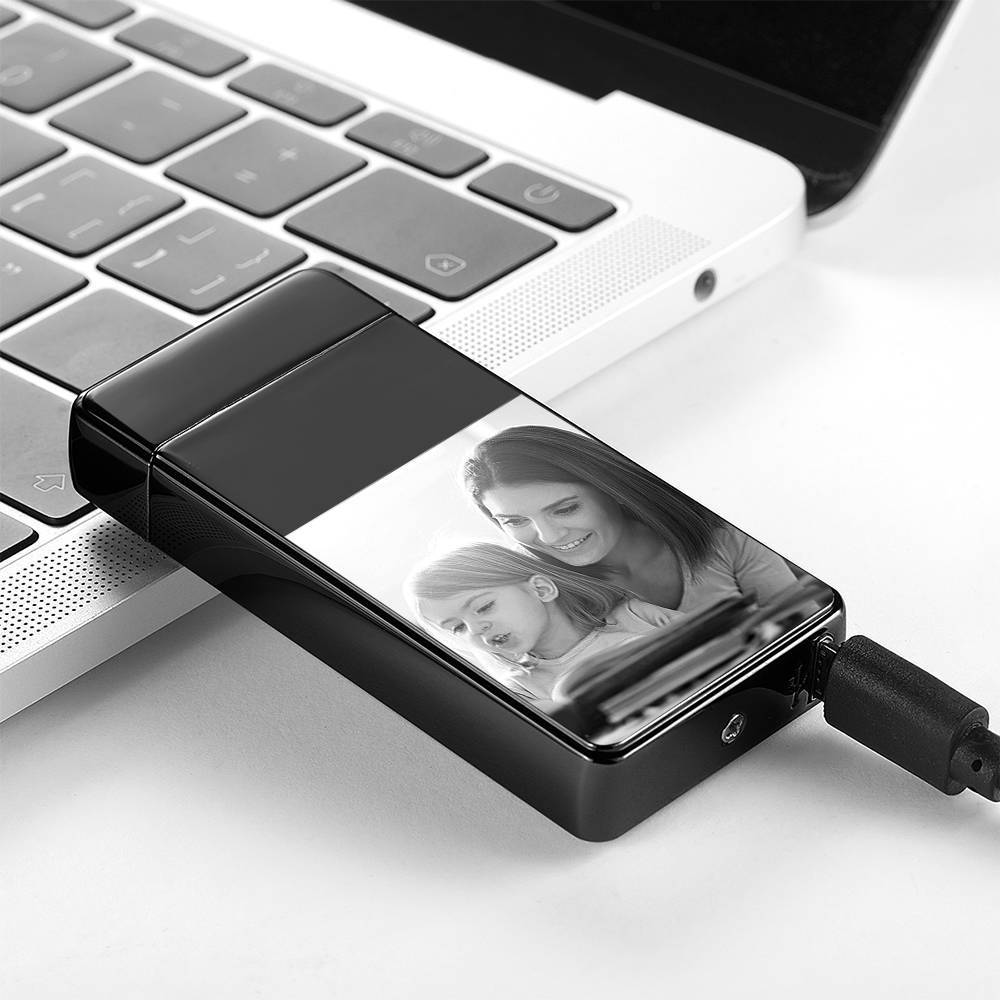Photo Lighter Electric Lighter Perfect Gift Black