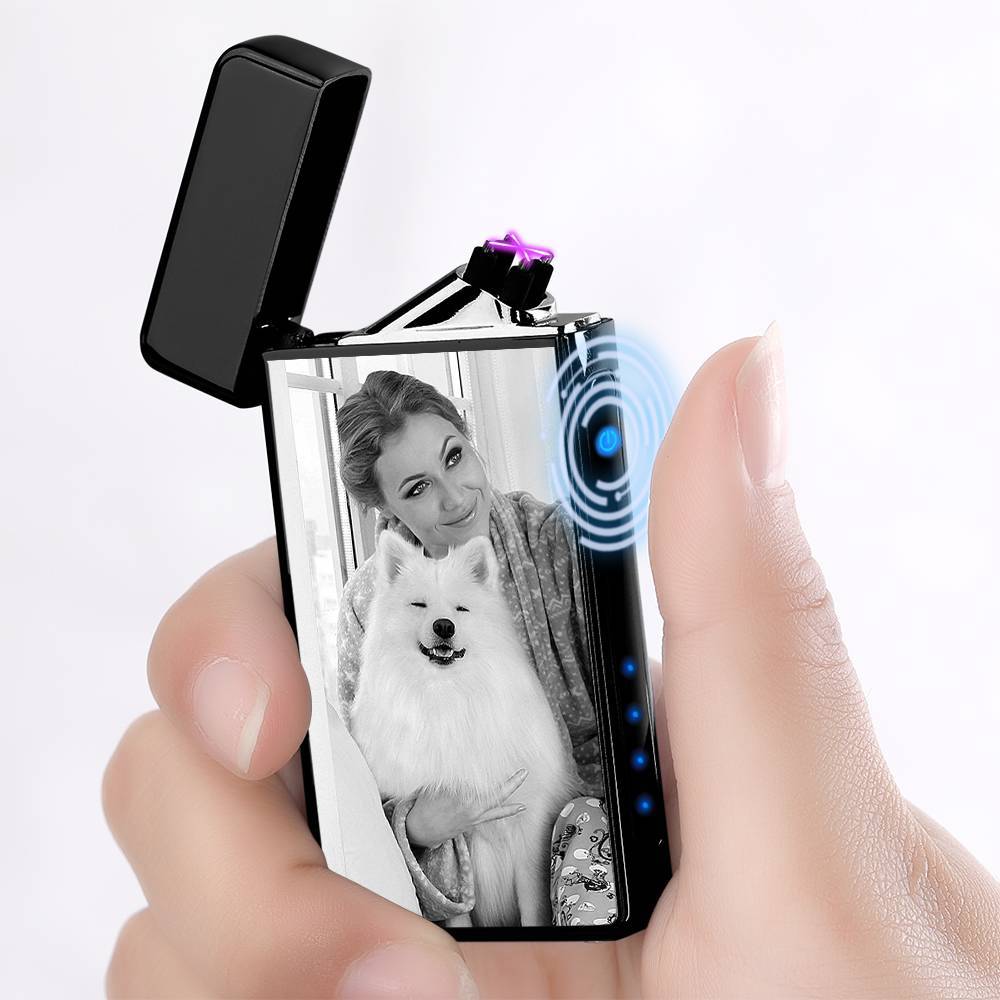 Photo Lighter Custom Photo Engraved Lighter Black Cute Pet