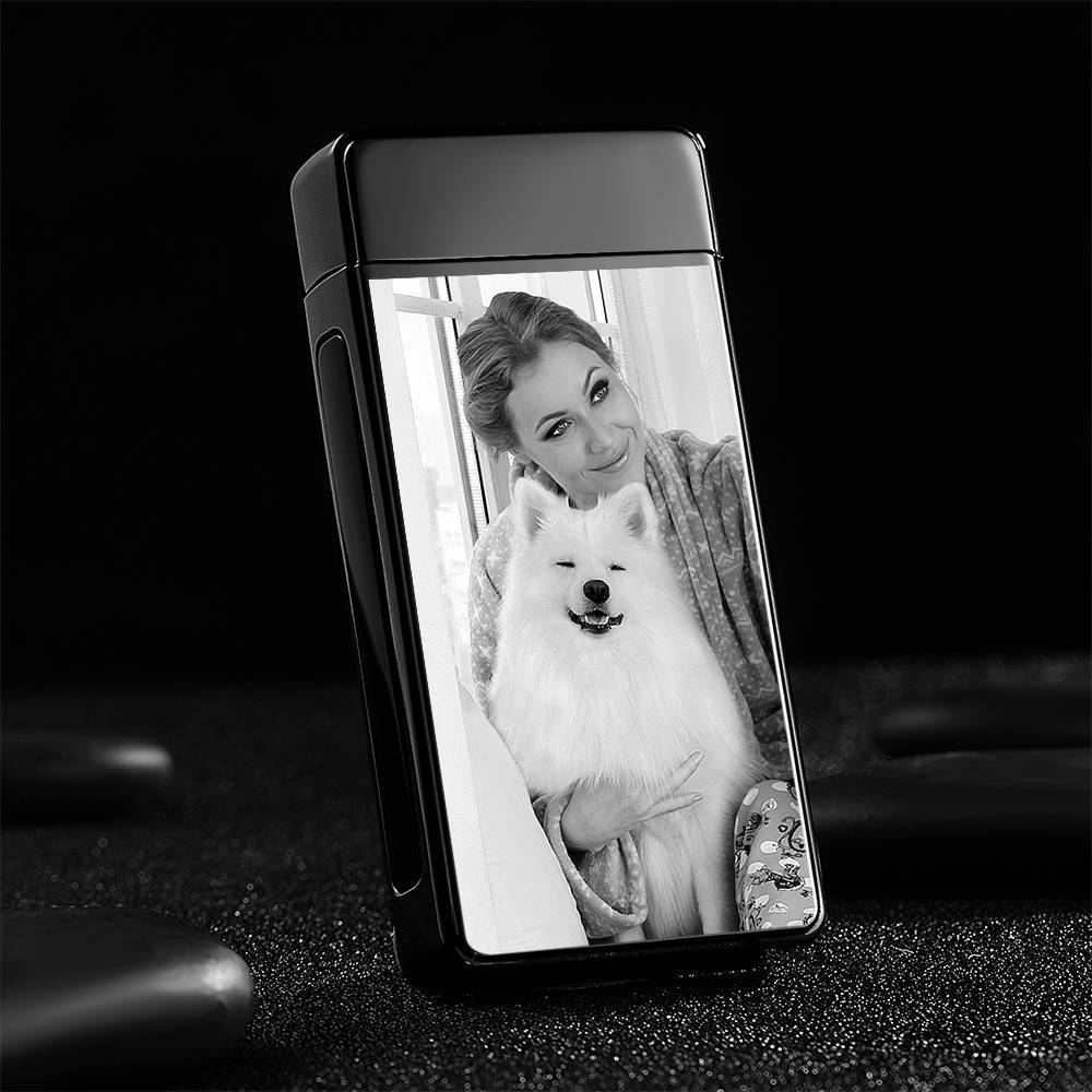 Photo Lighter Custom Photo Engraved Lighter Black Cute Pet