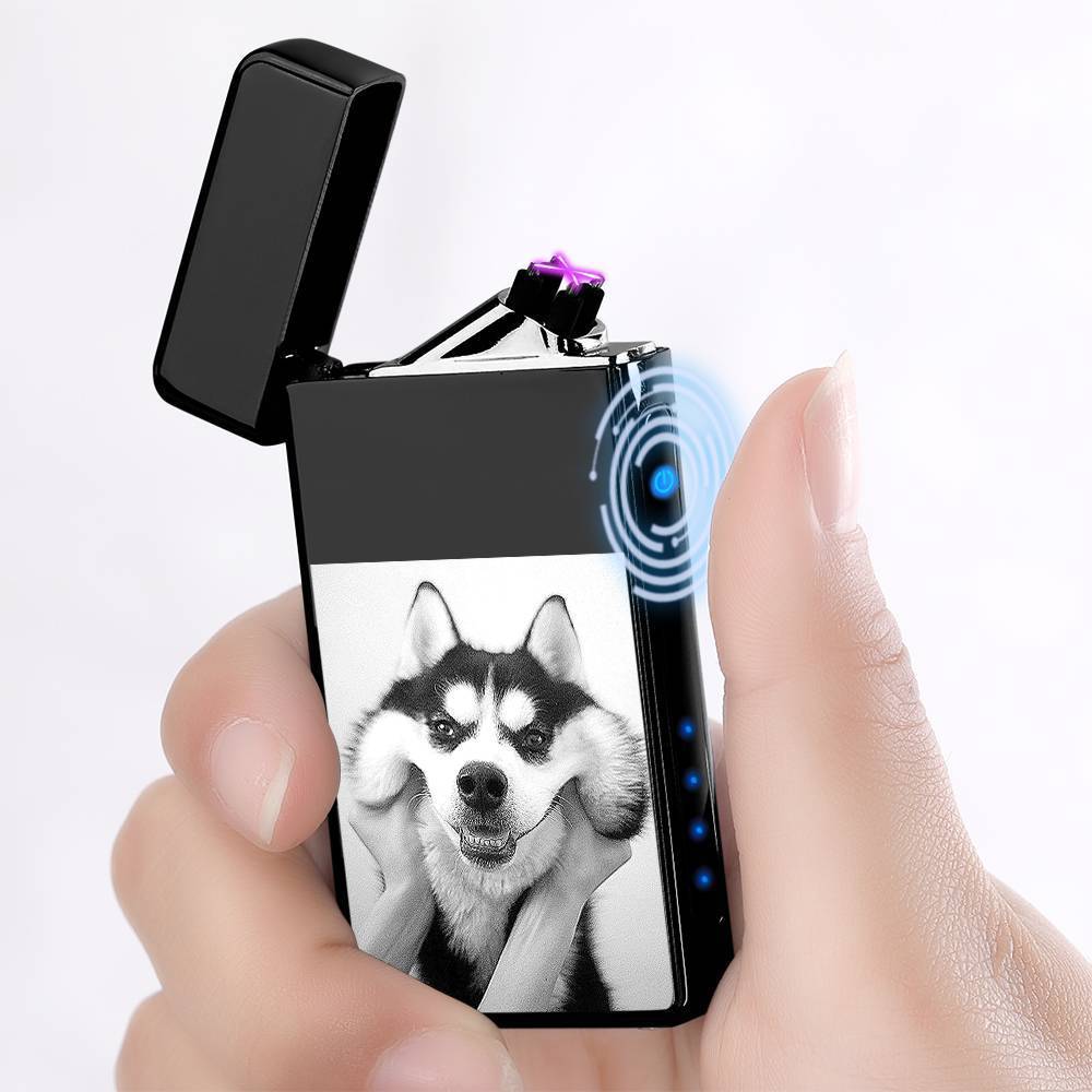 Photo Engraved Lighter Electric Lighter Black
