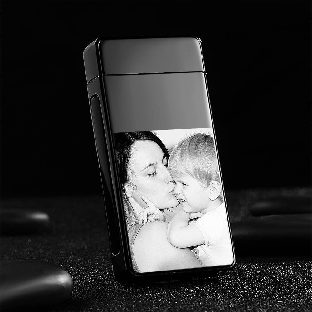 Photo Lighter Electric Lighter Keepsake Gift Black