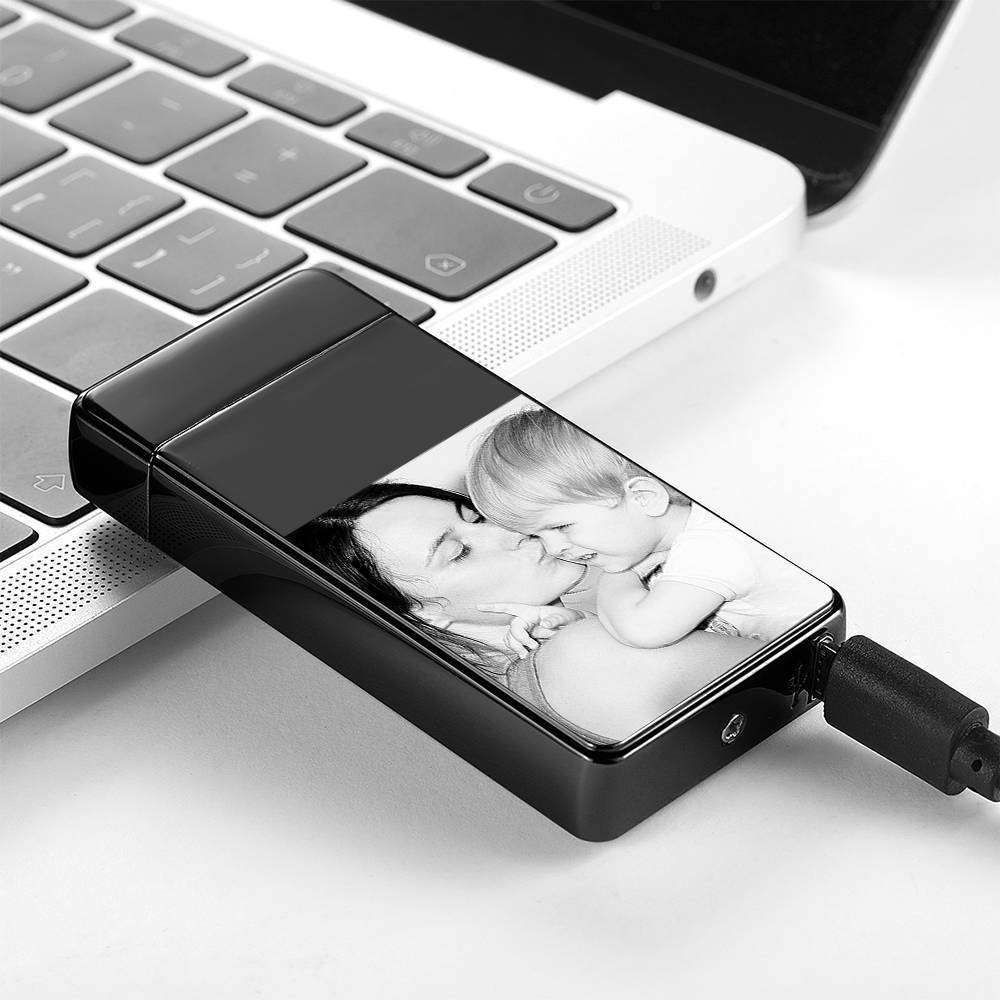 Photo Lighter Electric Lighter Keepsake Gift Black