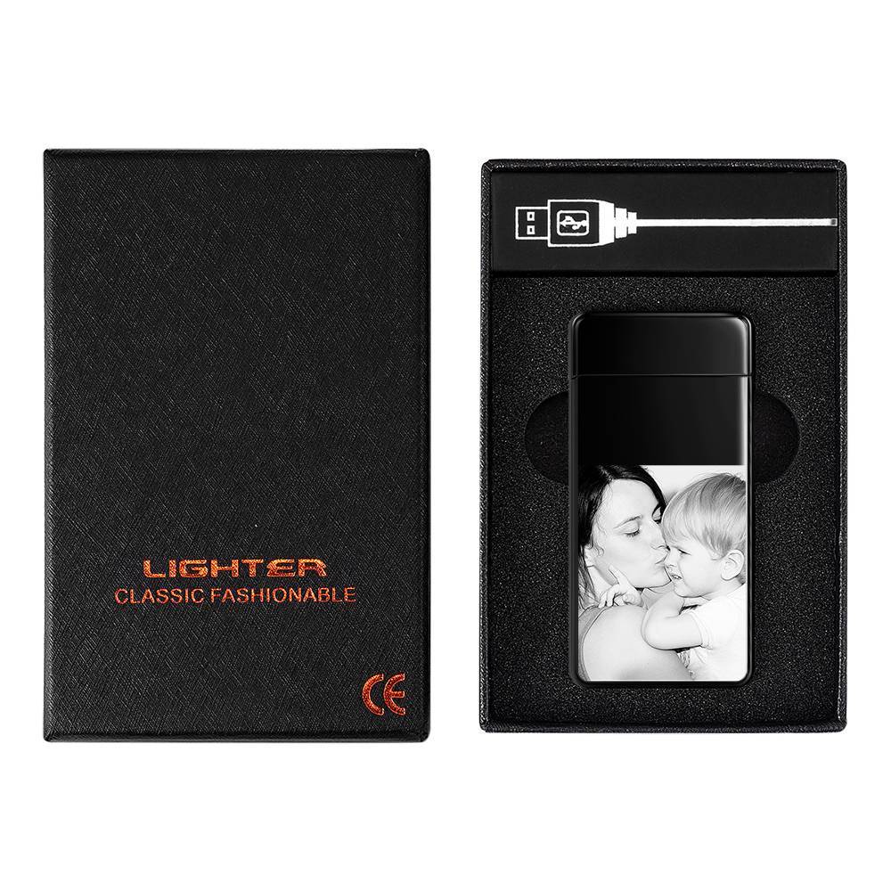 Photo Lighter Electric Lighter Keepsake Gift Black