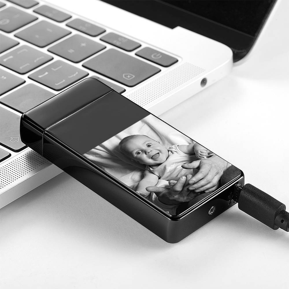 Christmas Gift Photo Lighter Electric Lighter Black