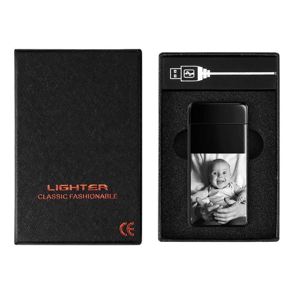 Christmas Gift Photo Lighter Electric Lighter Black