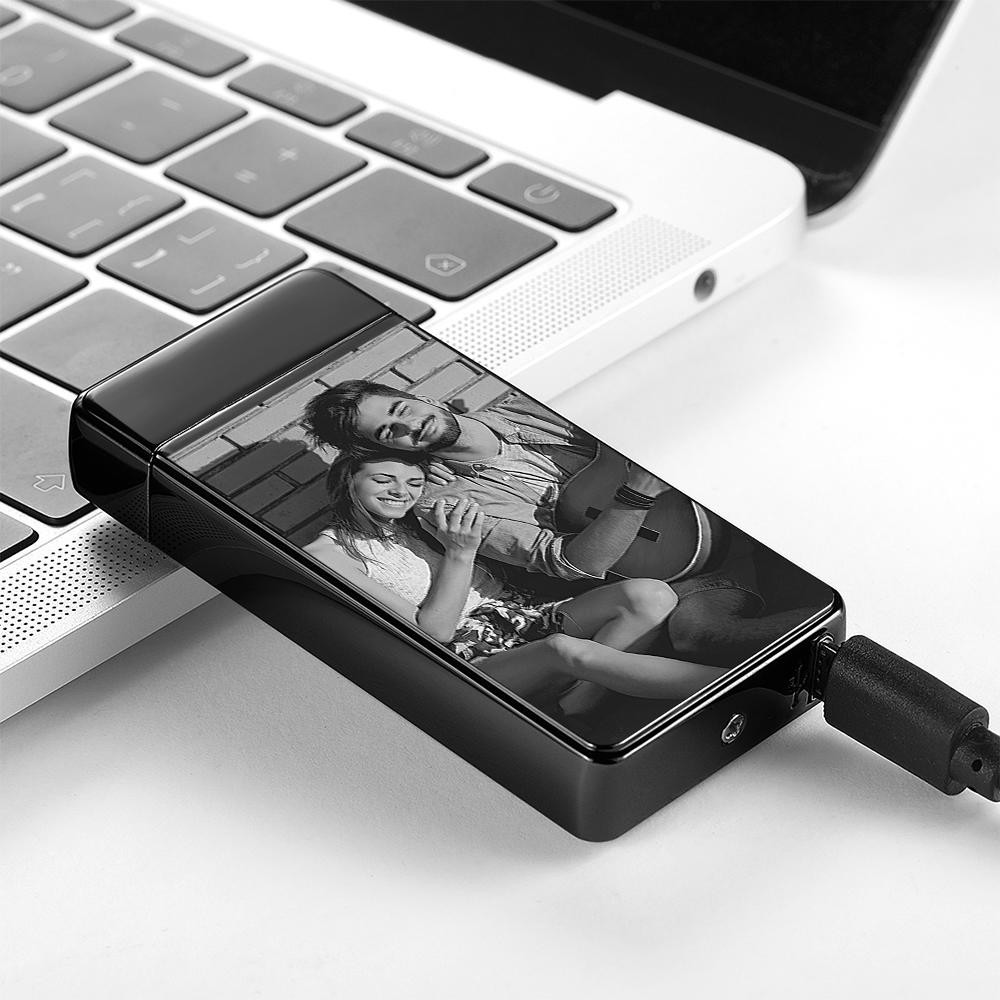 Photo Lighter Custom Photo Engraved Lighter Valentine's Gift For Lovers