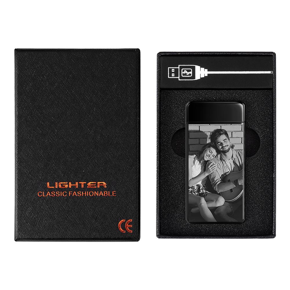 Photo Lighter Custom Photo Engraved Lighter Valentine's Gift For Lovers