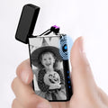 Valentine's Gifts Photo Lighter Custom Photo Engraved Lighter Black Perfect Family