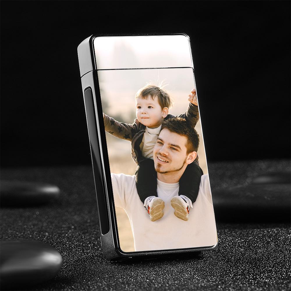 Father S Day Gifts Photo Engraved Lighter Custom Photo Lighter Silver