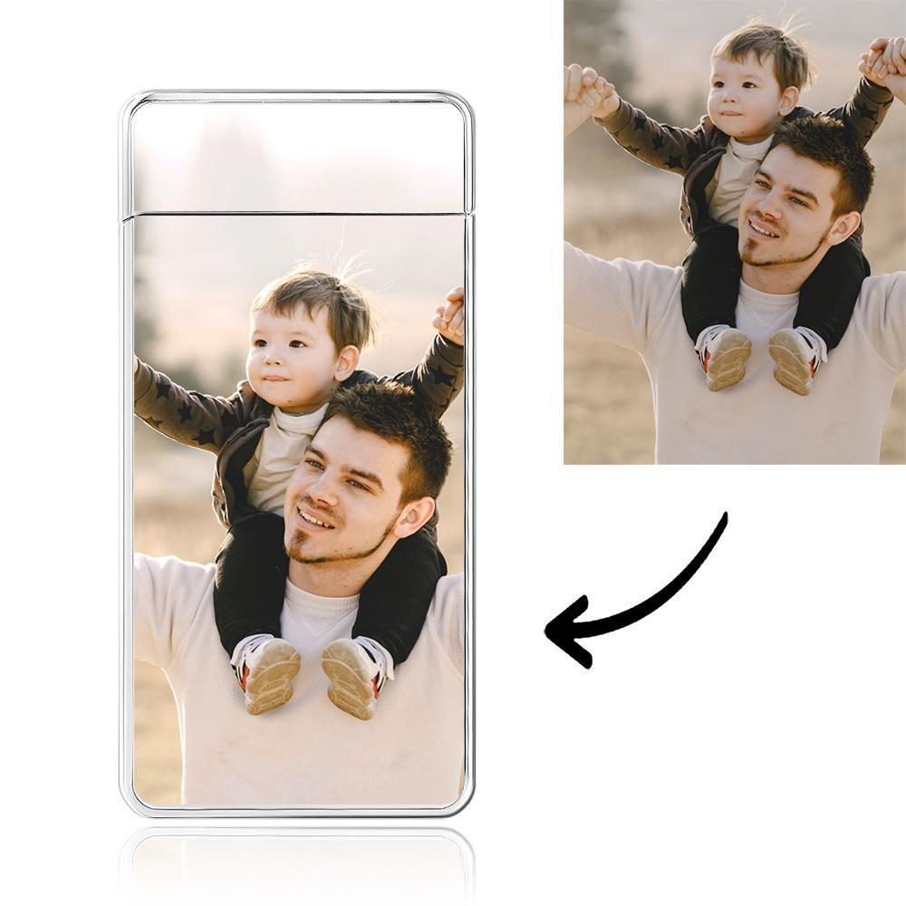 Father S Day Gifts Photo Engraved Lighter Custom Photo Lighter Silver