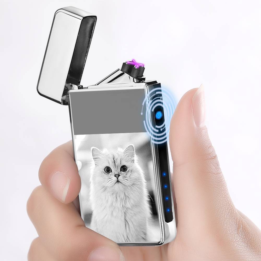 Photo Lighter Electric Lighter Classic Style Silver