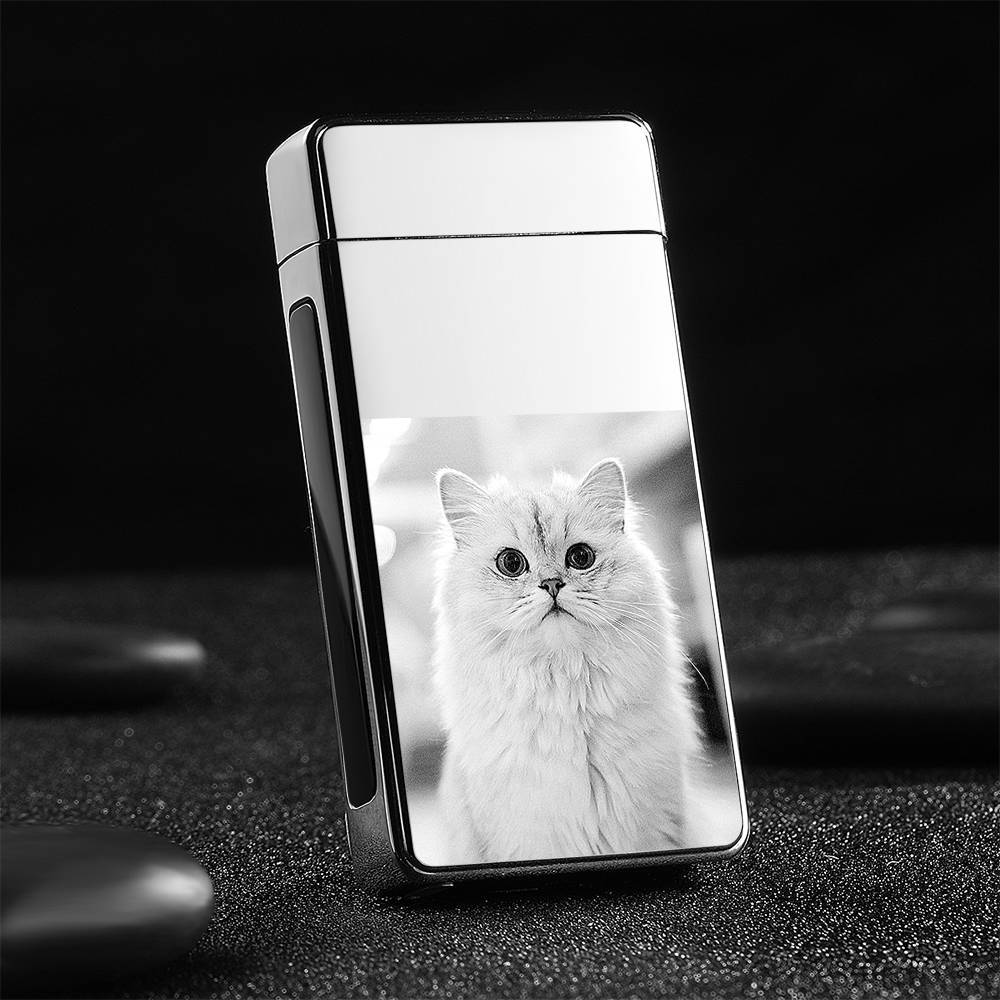 Photo Lighter Electric Lighter Classic Style Silver