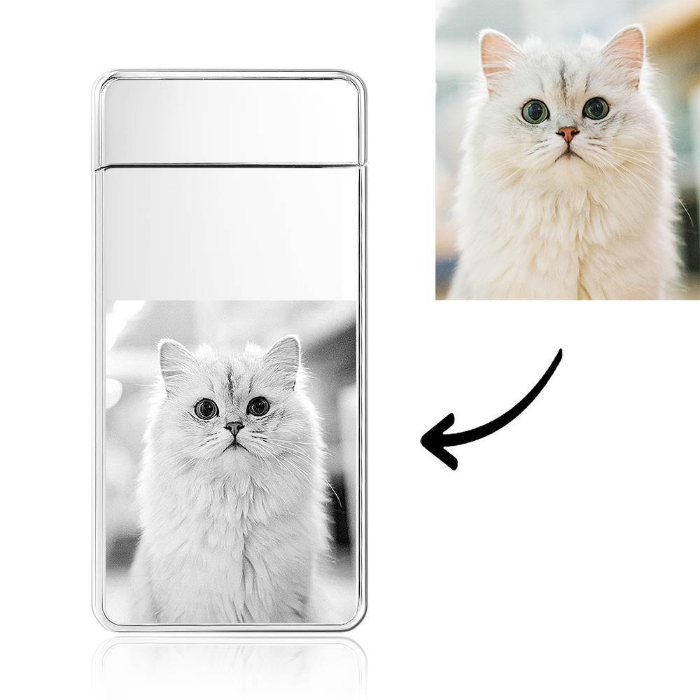Photo Lighter Electric Lighter Classic Style Silver