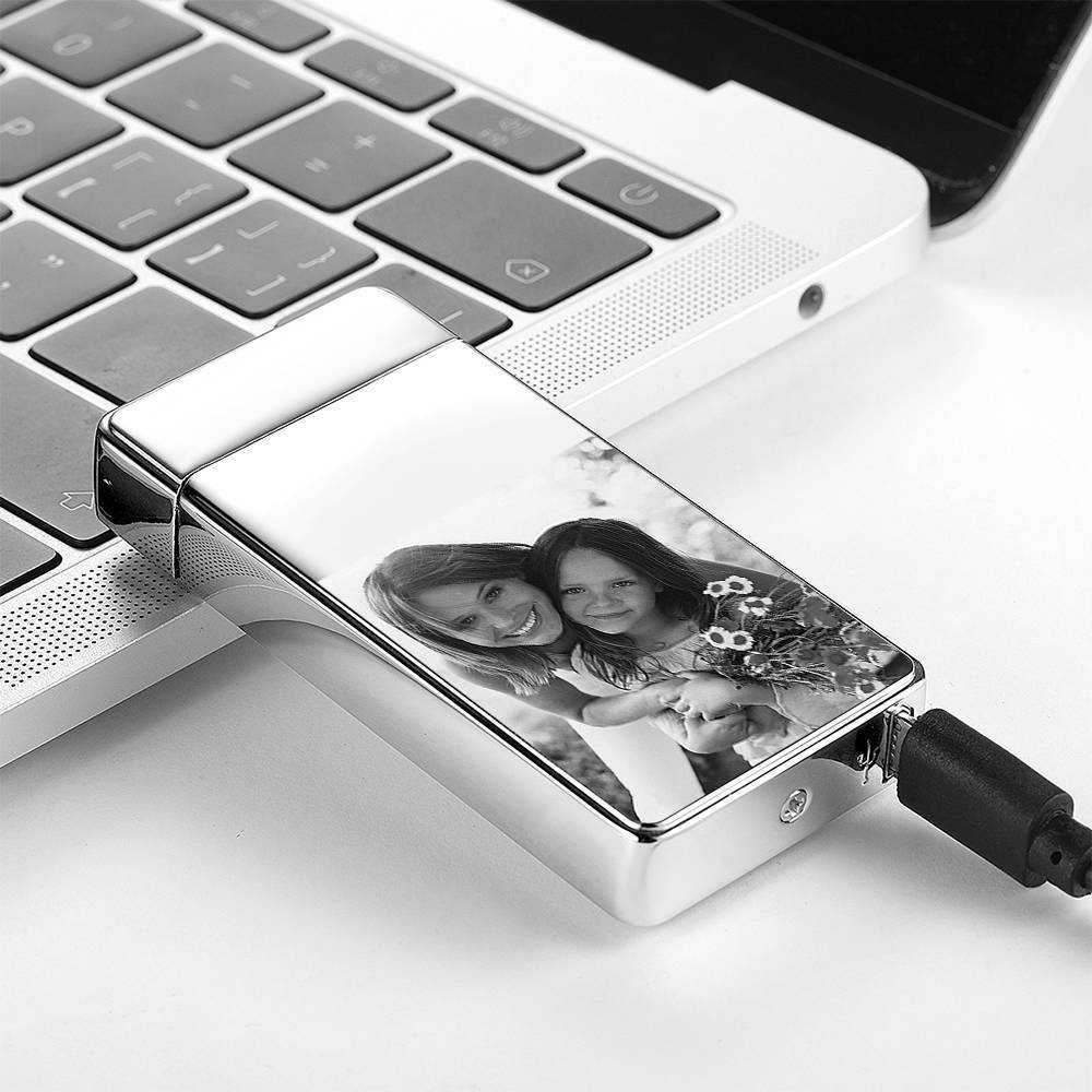 Photo Lighter Electric Lighter Perfect Family Silver