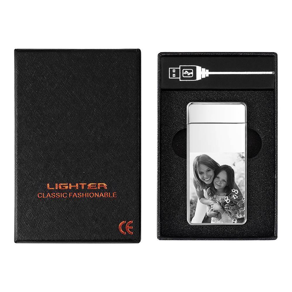 Photo Lighter Electric Lighter Perfect Family Silver