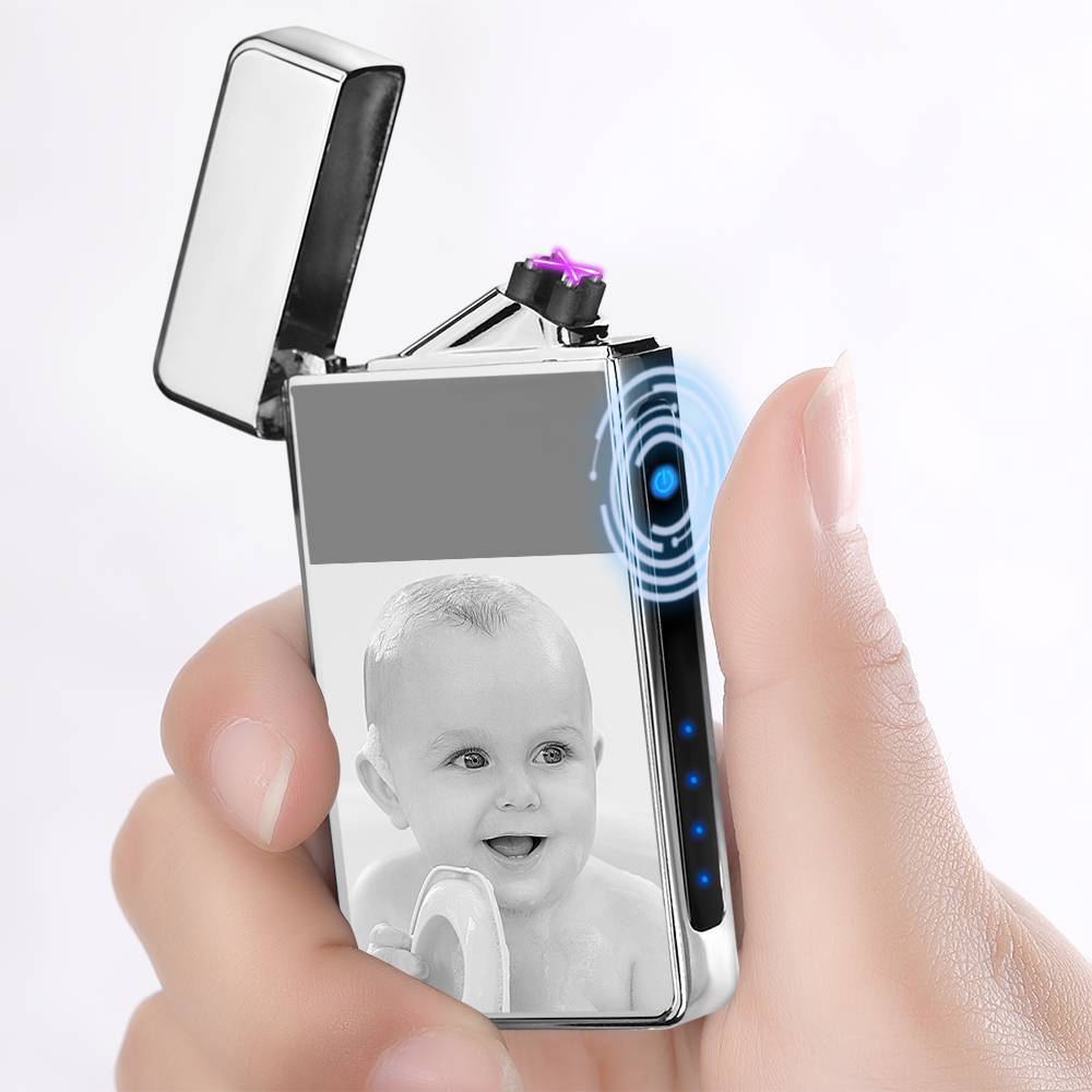 Photo Lighter Electric Lighter Cute Children Silver