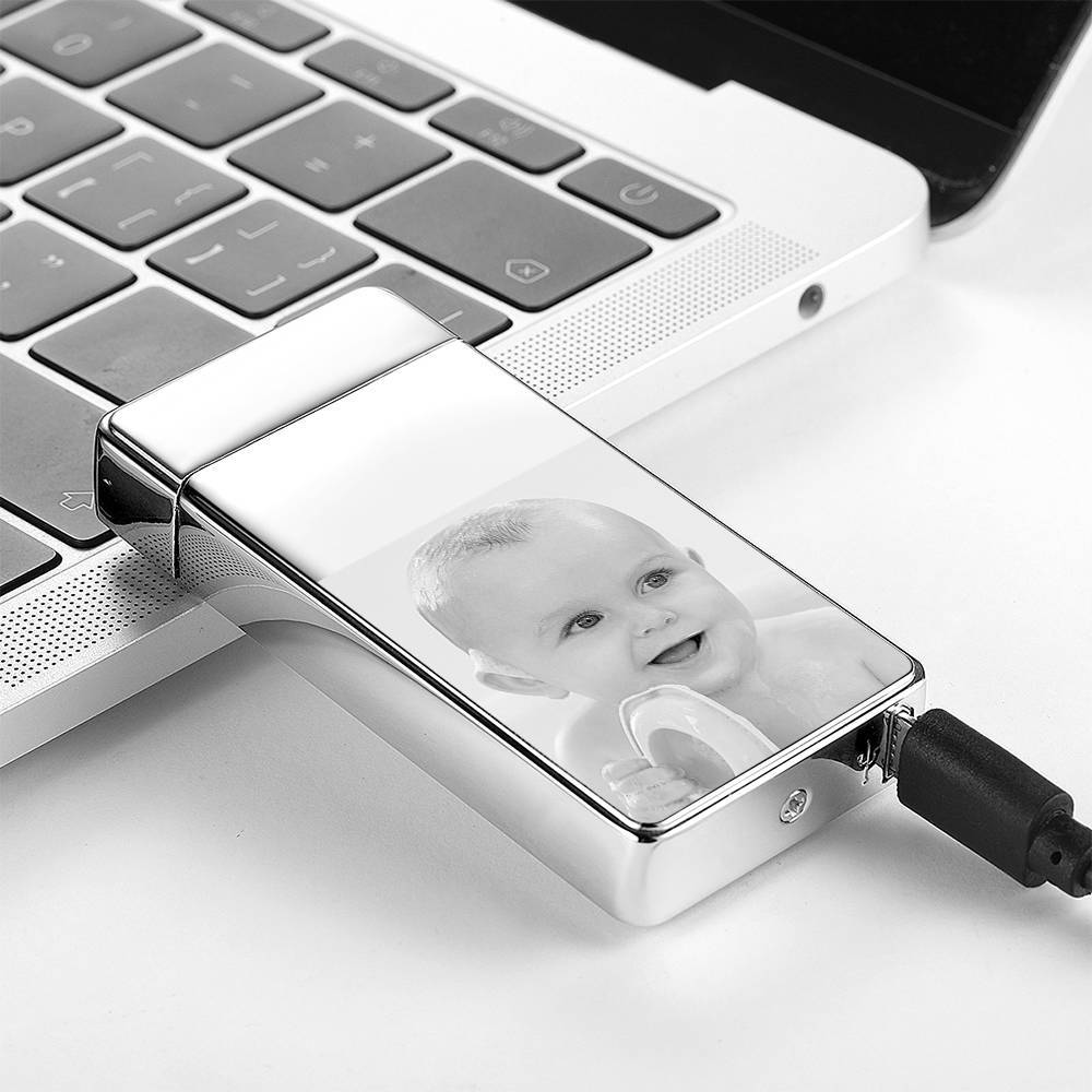 Photo Lighter Electric Lighter Cute Children Silver
