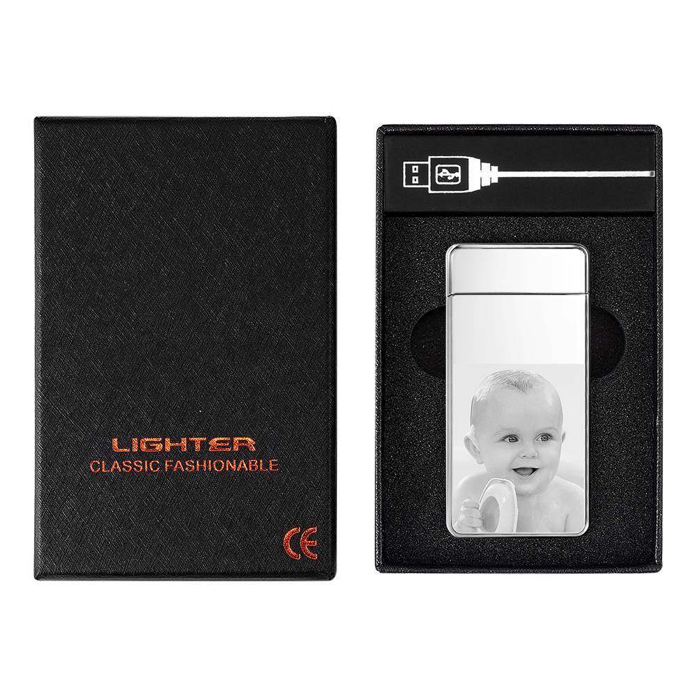 Photo Lighter Electric Lighter Cute Children Silver