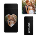 Custom Colorful Electric Cigarette Heart Photo Engraved Lighter USB Power