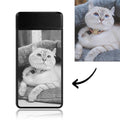 Photo Lighter With Engraving Electric Lighter Black Scrub Cute Pet
