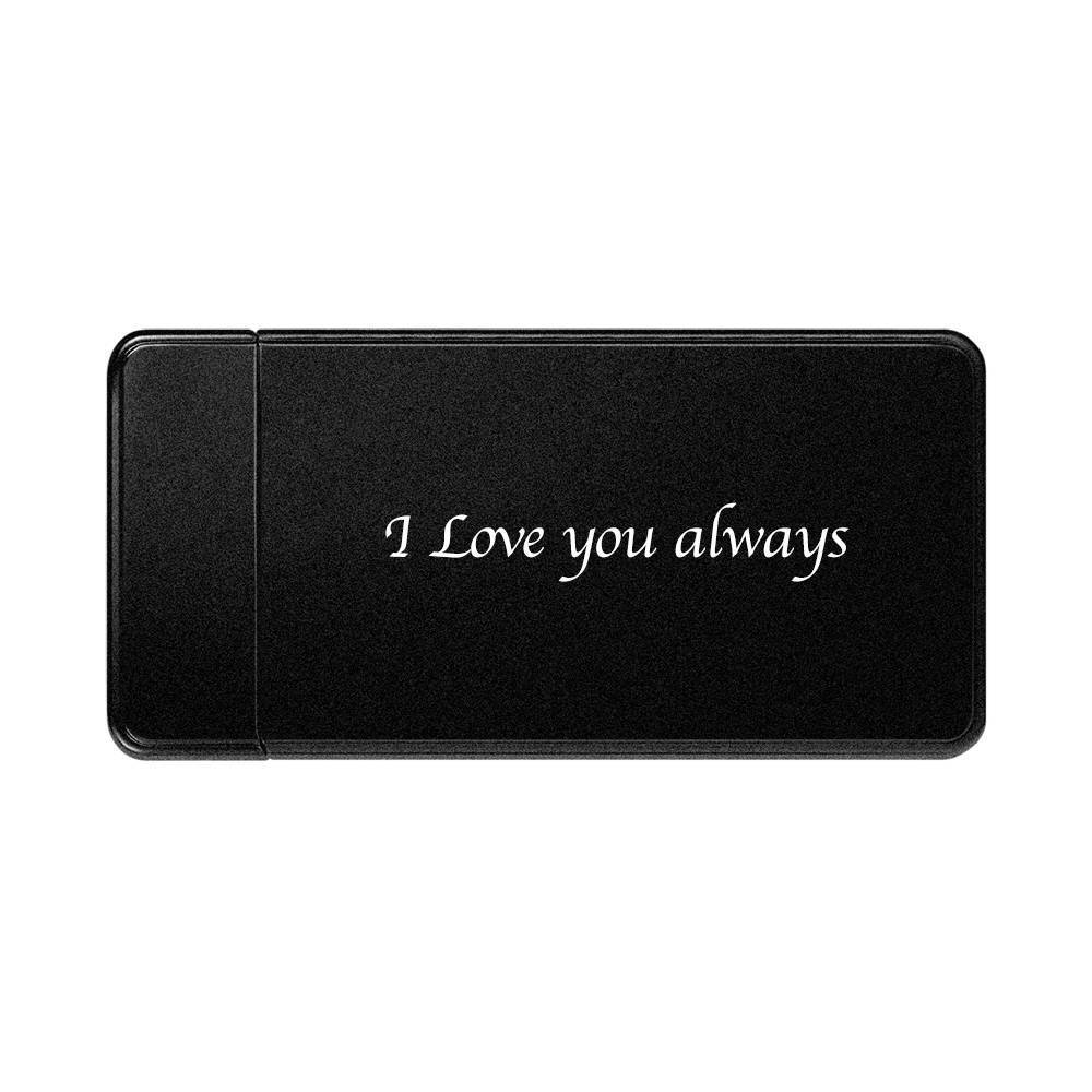 Christmas Gift Photo Lighter With Engraving Electric Lighter Black Scrub