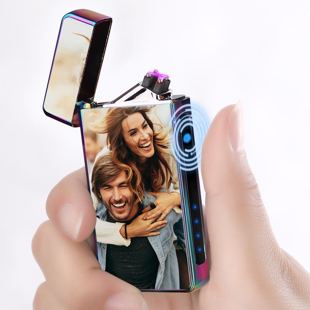 Photo Lighter Custom Photo Engraved Lighter Rainbow Color For Boyfriend