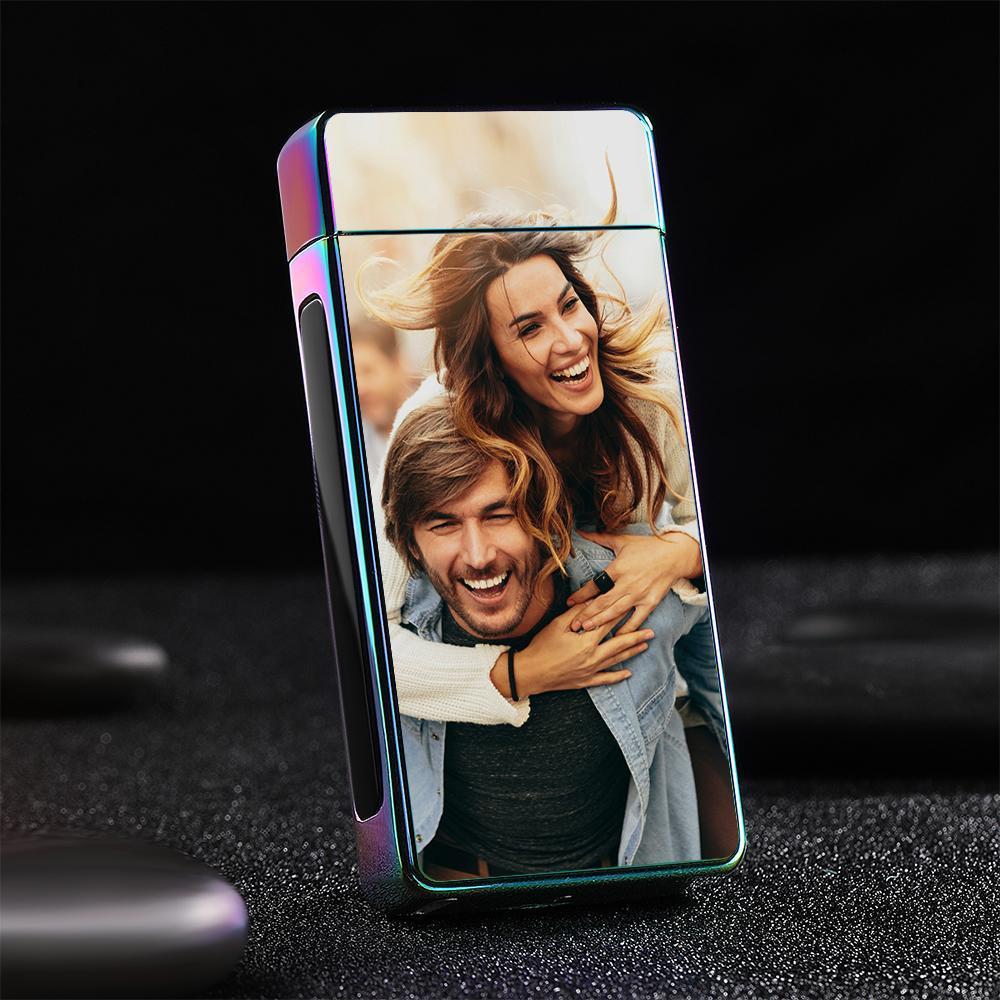Photo Lighter Custom Photo Engraved Lighter Rainbow Color For Boyfriend