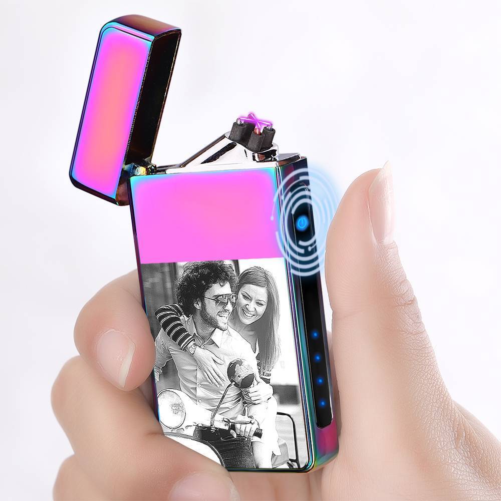 Photo Lighter Electric Lighter Rainbow Color Unique Gift