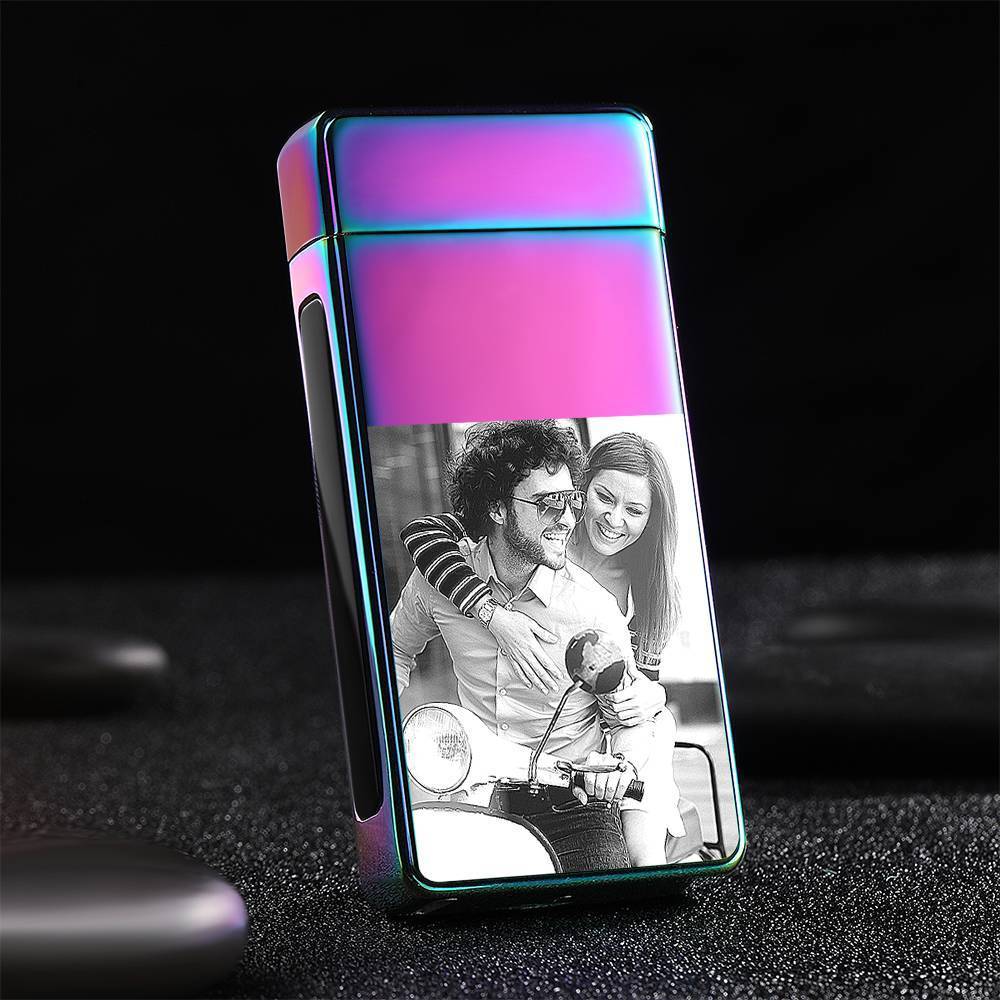 Photo Lighter Electric Lighter Rainbow Color Unique Gift