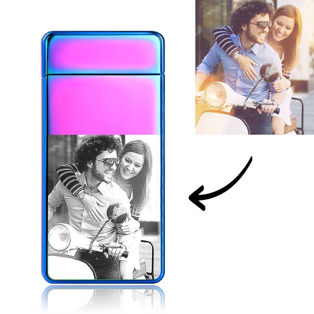 Photo Lighter Electric Lighter Rainbow Color Unique Gift