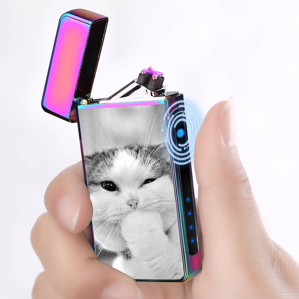 Photo Lighter Custom Photo Engraved Lighter Rainbow Color Cute Pet
