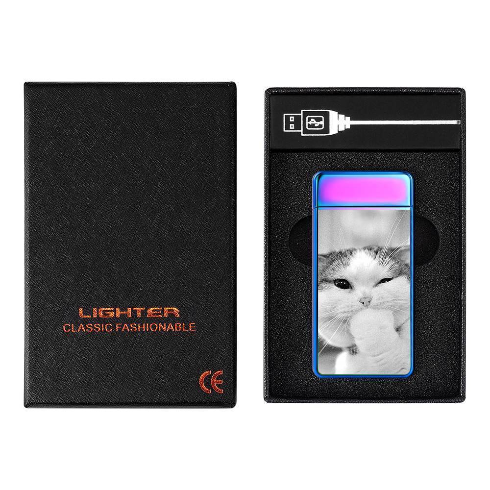 Photo Lighter Custom Photo Engraved Lighter Rainbow Color Cute Pet