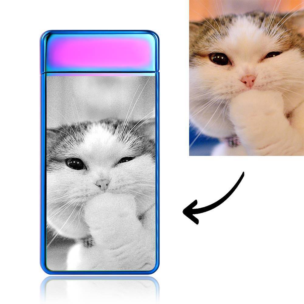 Photo Lighter Custom Photo Engraved Lighter Rainbow Color Cute Pet