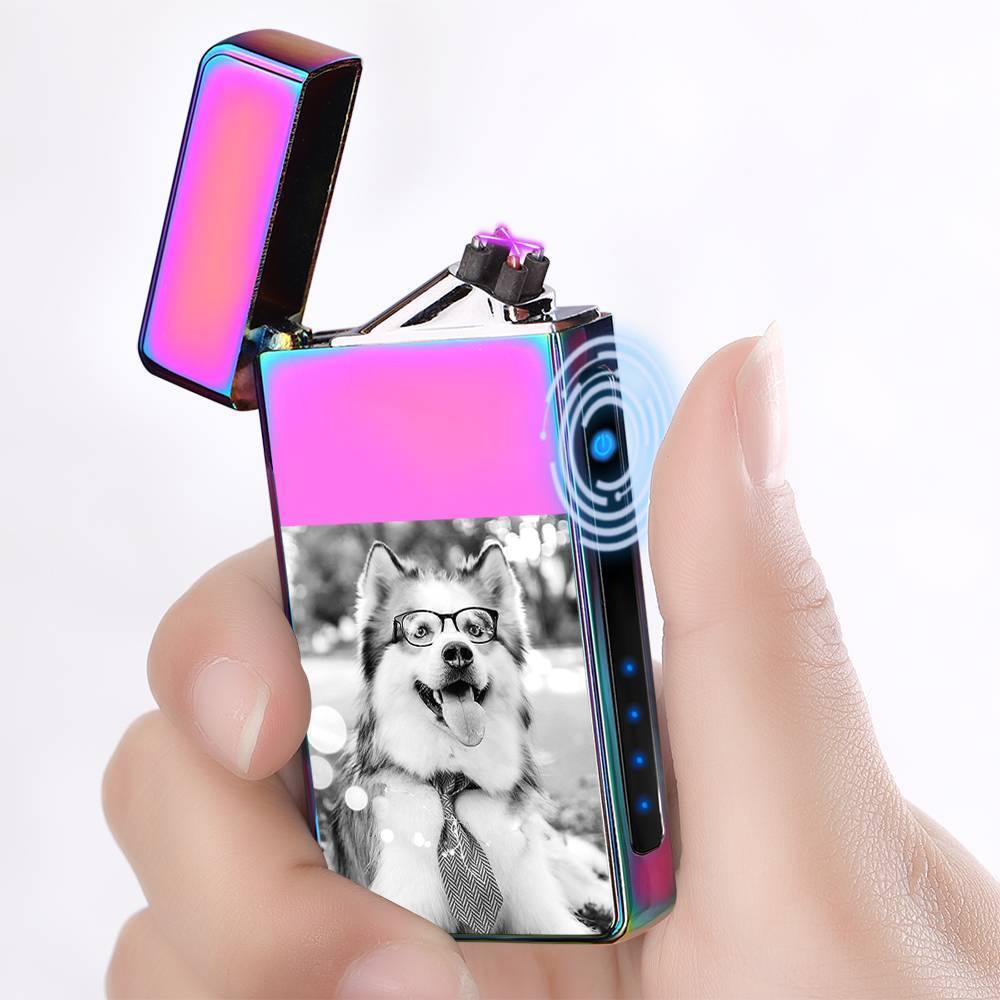 Photo Lighter Electric Lighter Rainbow Color Cute Pet
