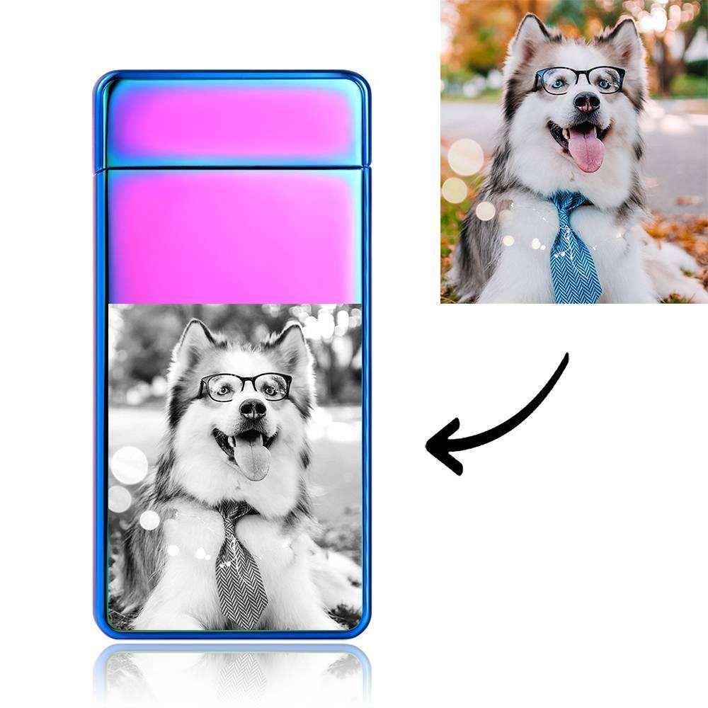 Photo Lighter Electric Lighter Rainbow Color Cute Pet