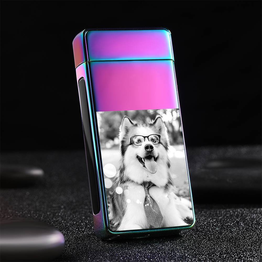 Photo Lighter Electric Lighter Rainbow Color Cute Pet