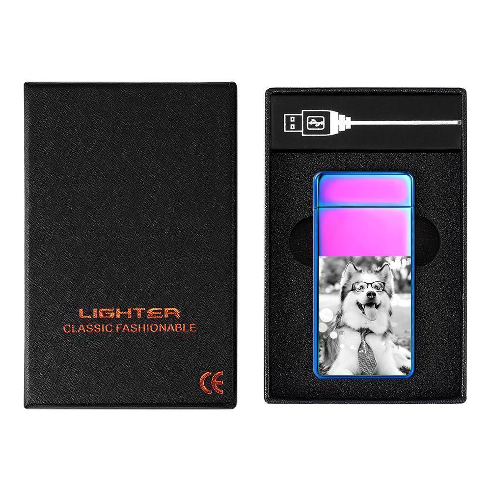 Photo Lighter Electric Lighter Rainbow Color Cute Pet