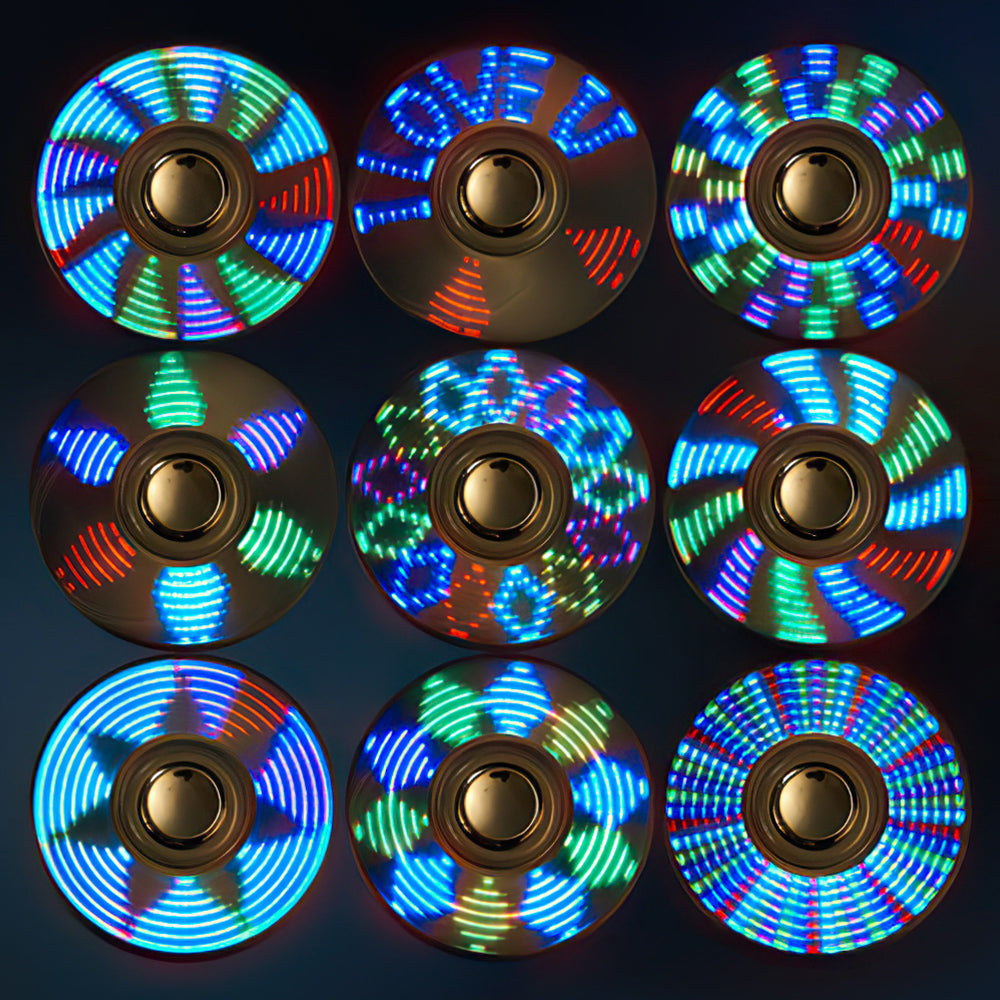 Custom Engraved Lighter LED Fidget Spinner Creative Gifts