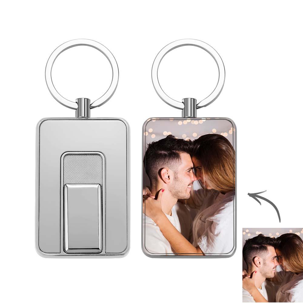 Electric Lighter Windproof USB Rechargeable Personalized Photo Custom Keychains Birthday Anniversary and Wedding Gift