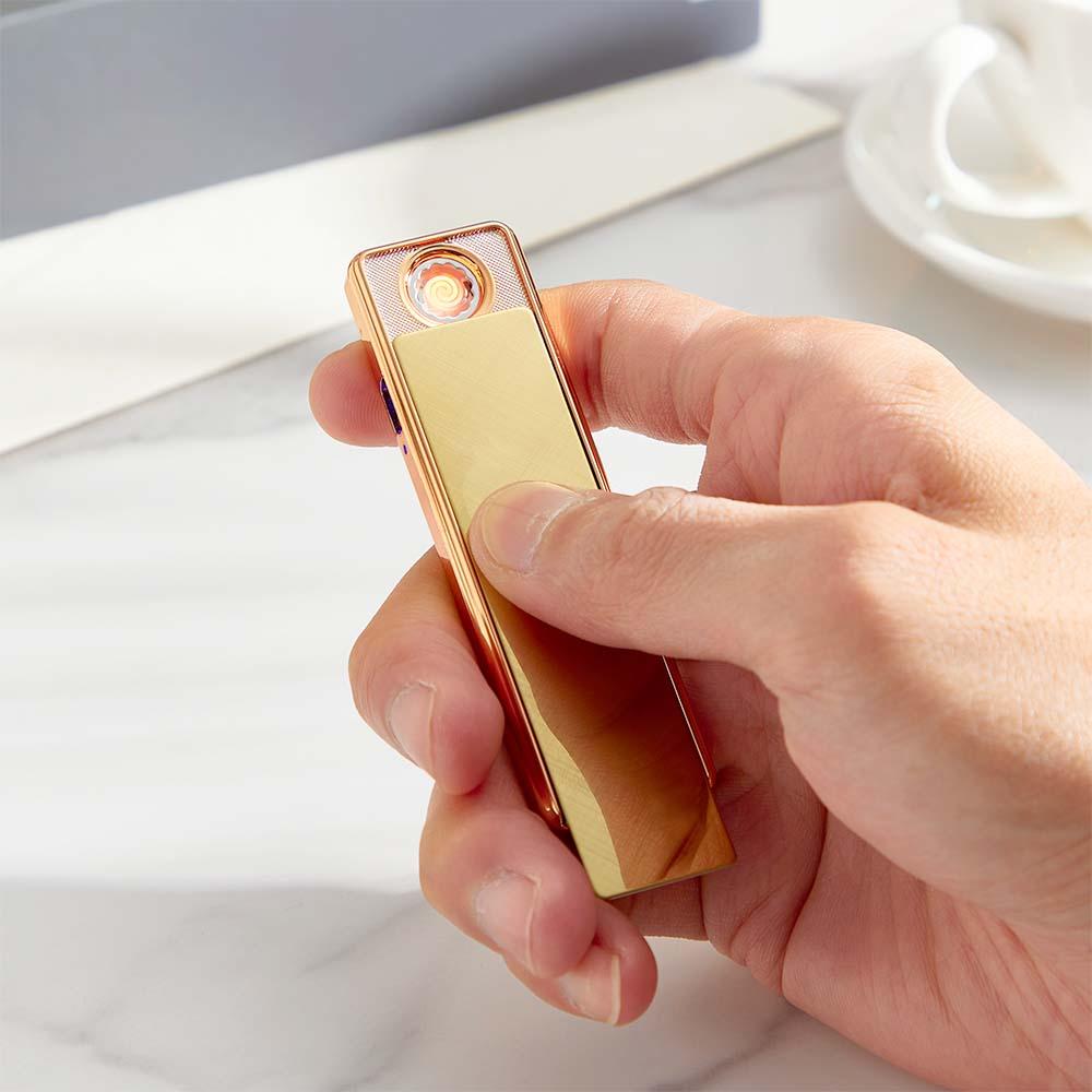 Personalized USB Rechargeable Lighter Plasma Arc Lighter Best Friend Gift Windproof Flameless Custom Gift Lighter