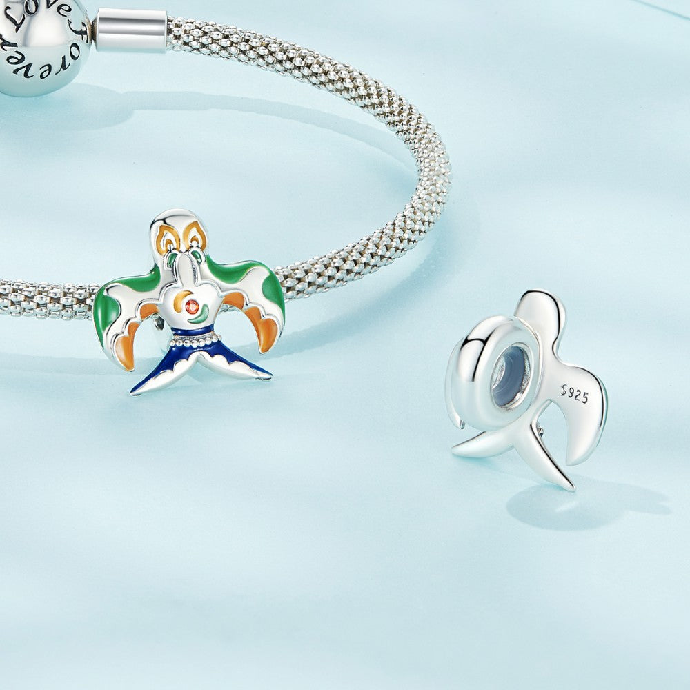 Kite Stopper Charm Spacer Charm Silver
