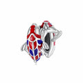 Koi Fish Stopper Charm Spacer Charm Silver