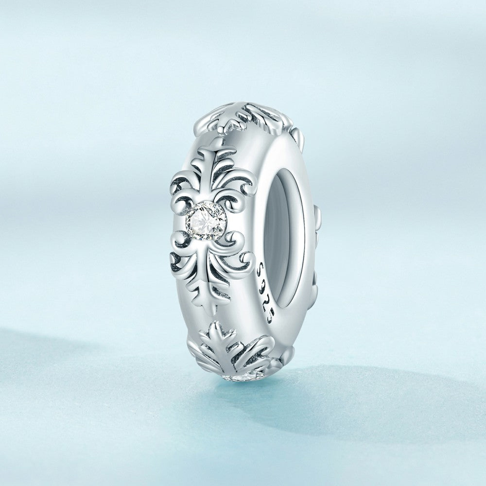 Patterns Stopper Charm Spacer Charm Silver
