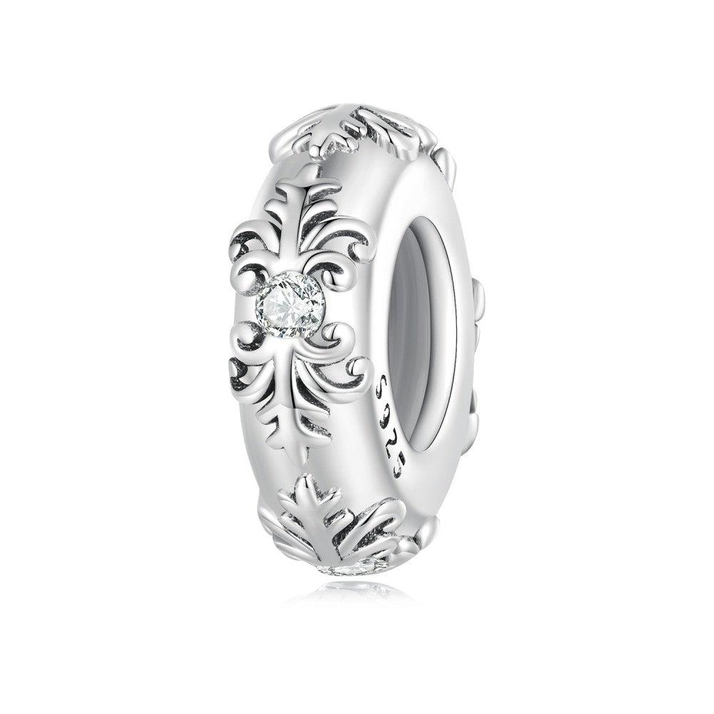 Patterns Stopper Charm Spacer Charm Silver