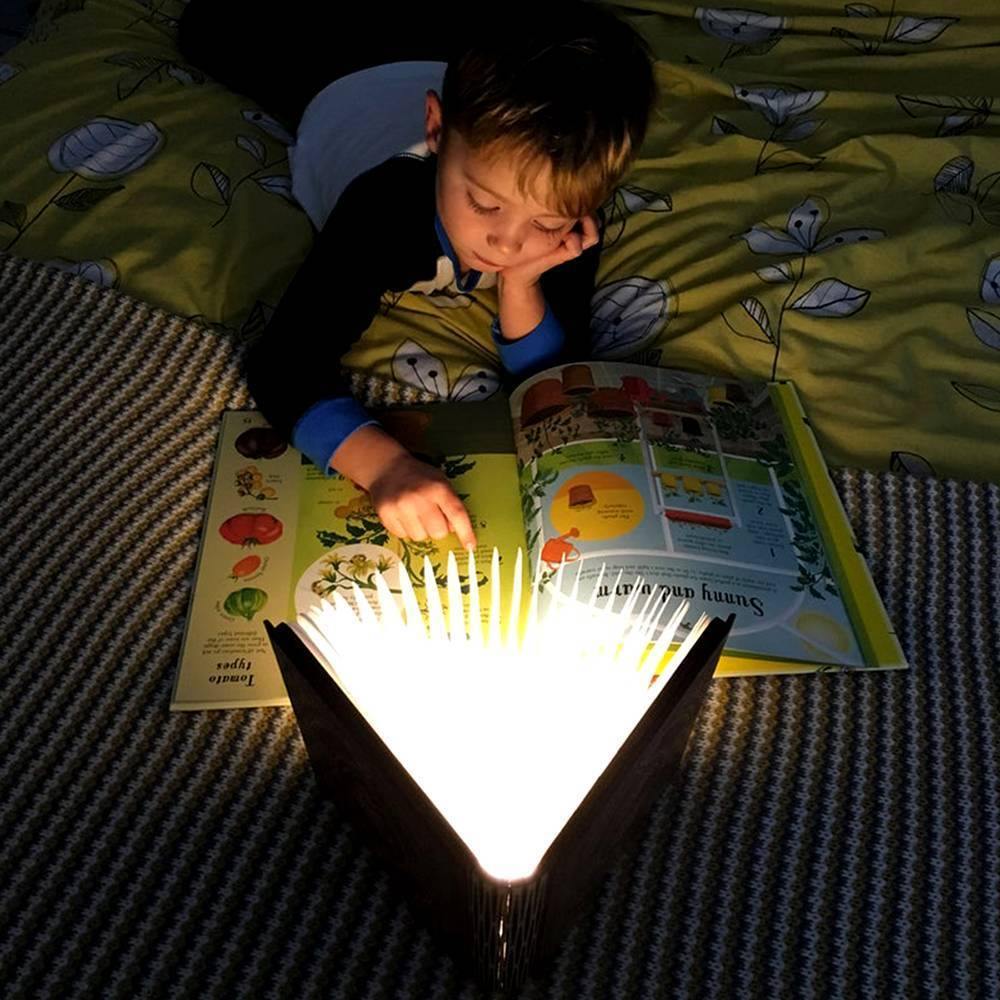 Custom Photo Book Lamp Open 360 Degrees for Desk, Reading, Floor Night Light - Colorful
