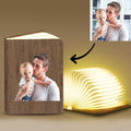 Custom Photo Book Lamp Open 360 Degrees for Desk, Reading, Floor Night Light - Colorful