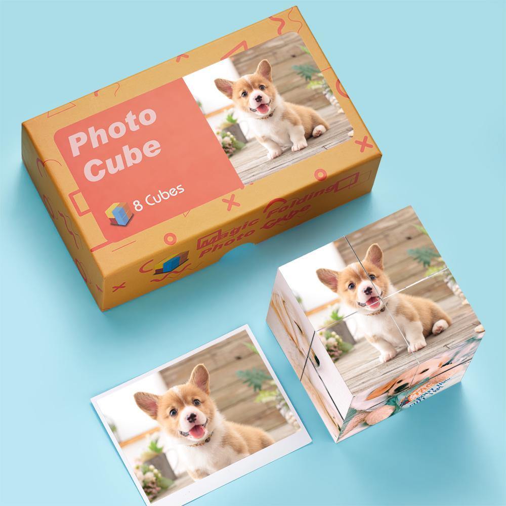 Custom Photo Frame Multiphoto Rubic's Cube Cute Pet