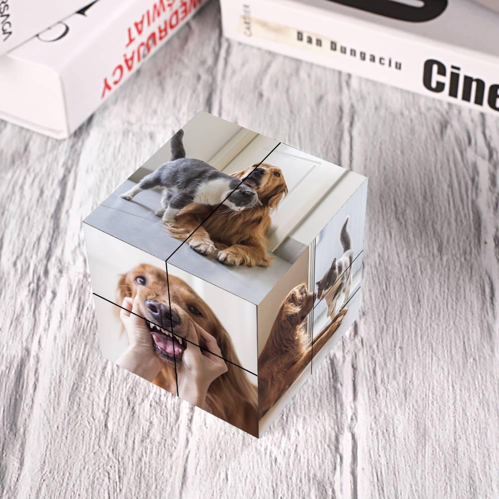 Custom Photo Frame Multiphoto Rubic's Cube Cute Pet